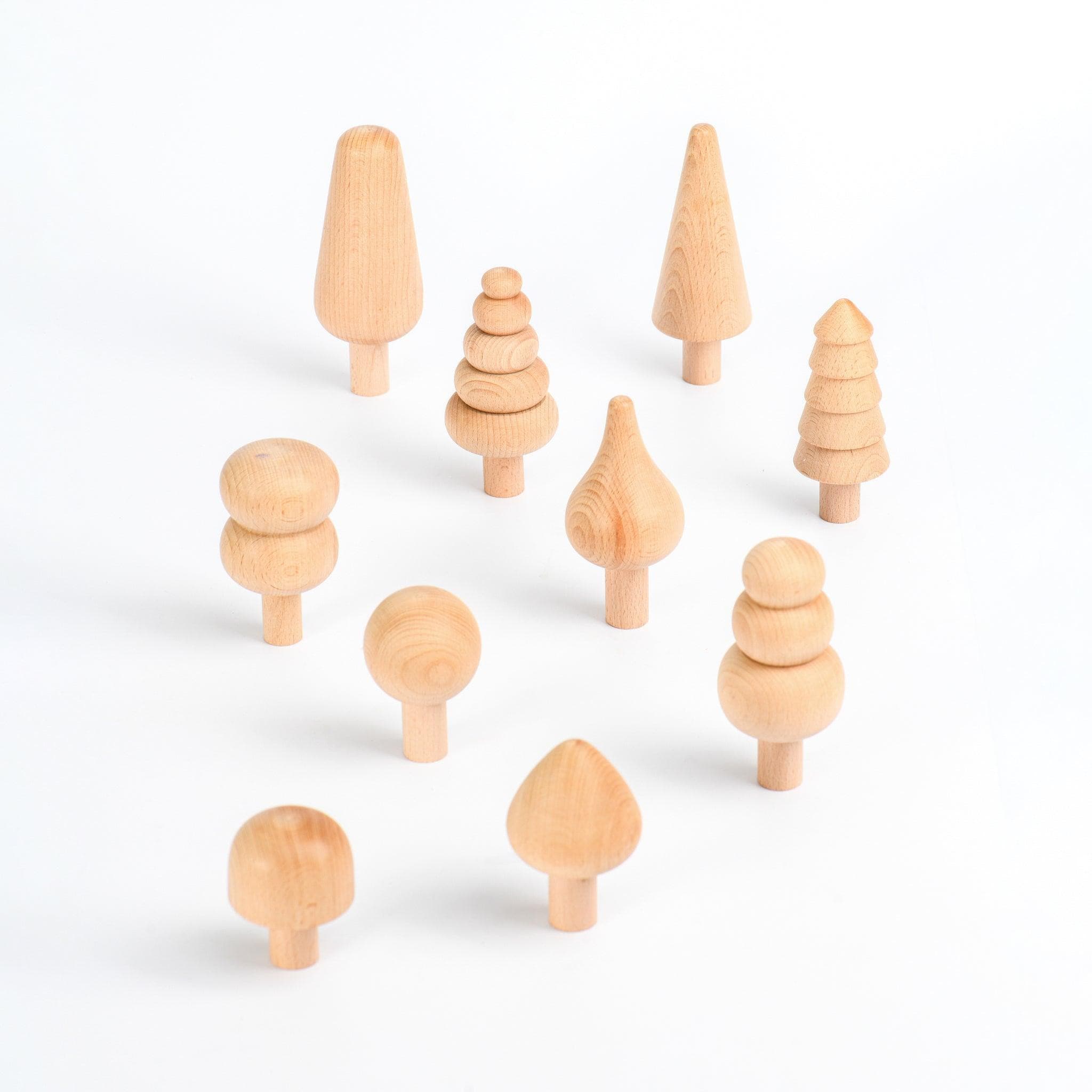 Montessori Natural Wooden Trees Baby wooden toys Melli's Kids