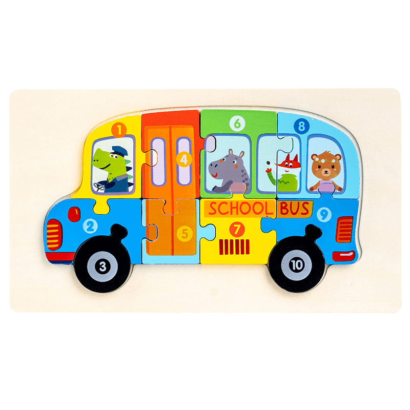 Wooden Educational Puzzle - Vehicles - Wooden jigsaw puzzles