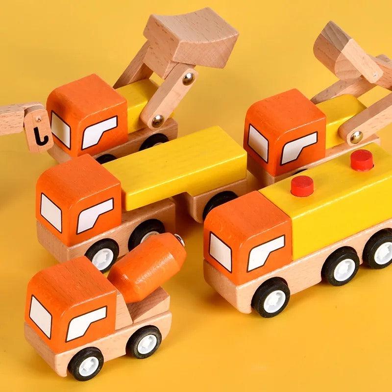 Wooden Vehicle Toy Set | 6PCS