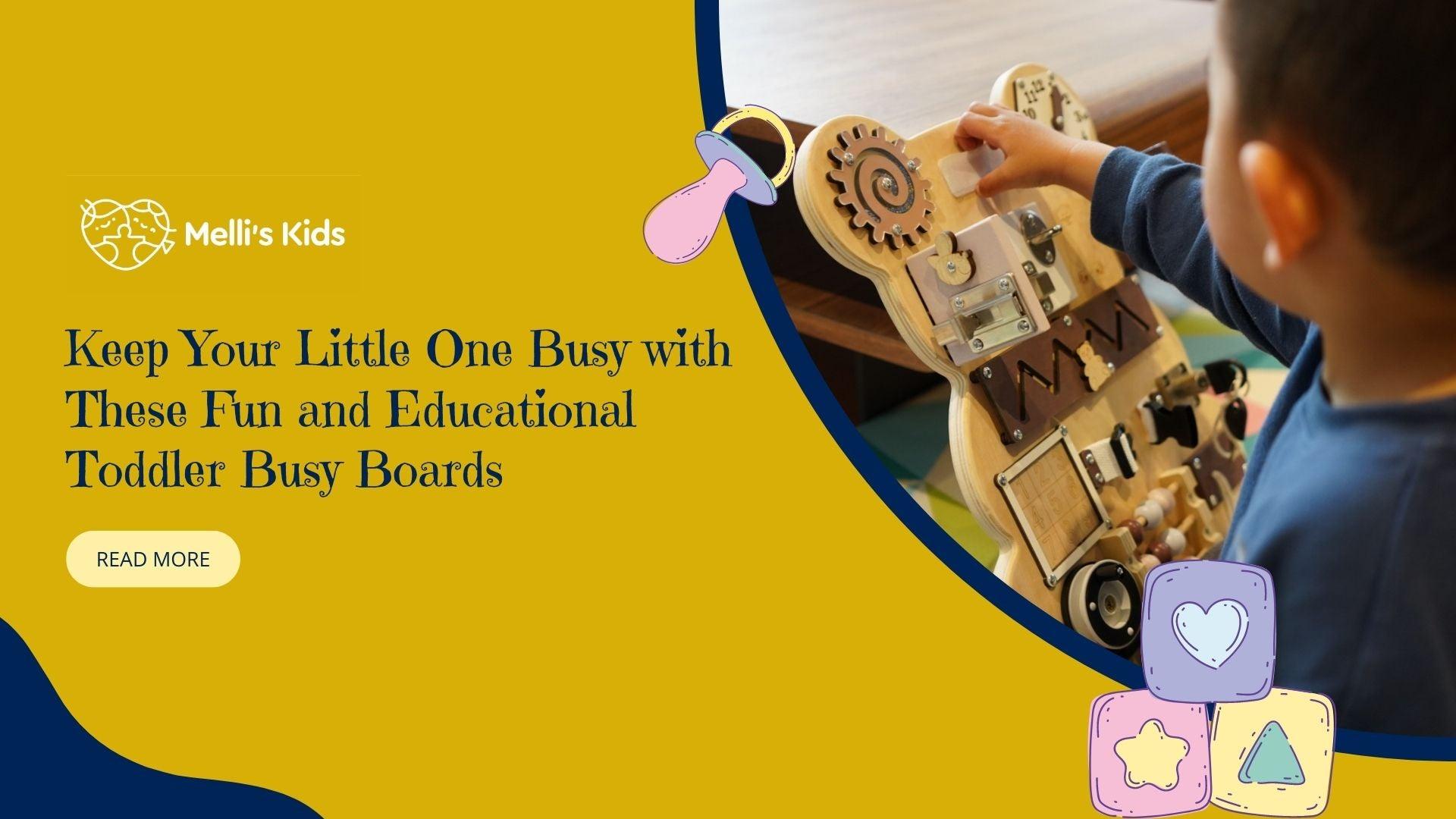 Keep Your Little One Busy with These Fun and Educational Toddler Busy Boards - Melli's Kids