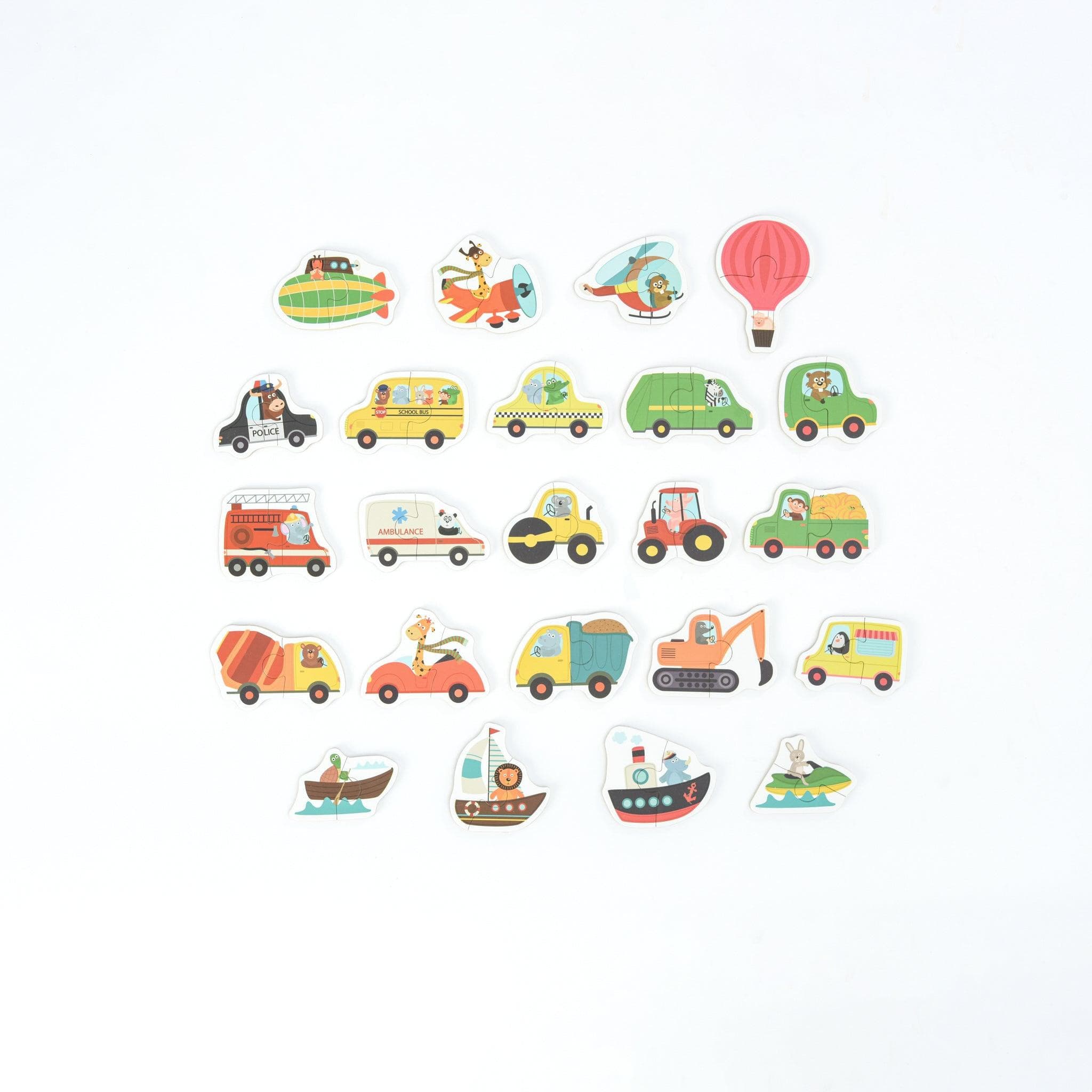 6 in 1 Wooden Toddlers Jigsaw Puzzles - Melli's Kids