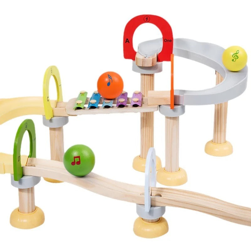 Music Ball Tracker Ramp - Montessori Wooden Toy