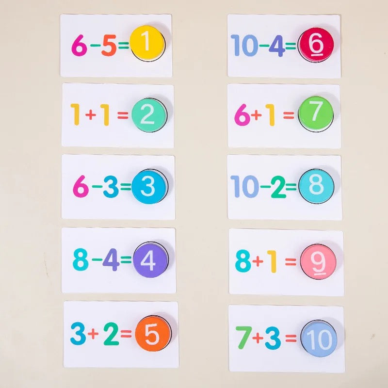 Wooden Number Learning Board with Flashcards - Maths Learning Aids
