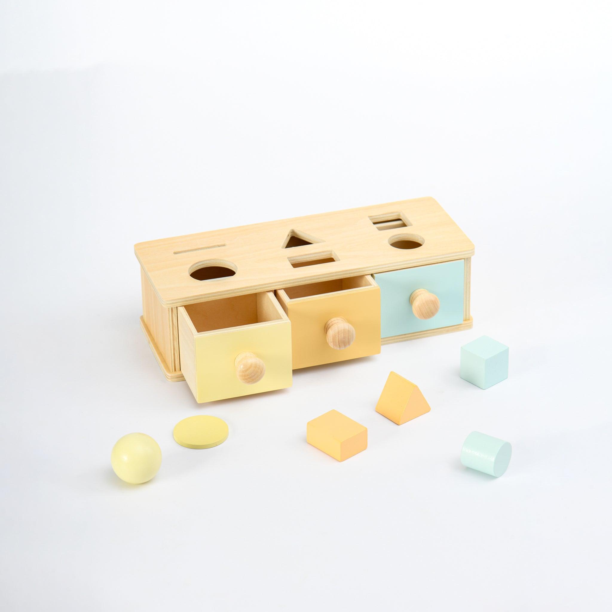 Montessori Wooden Object Permanence Box