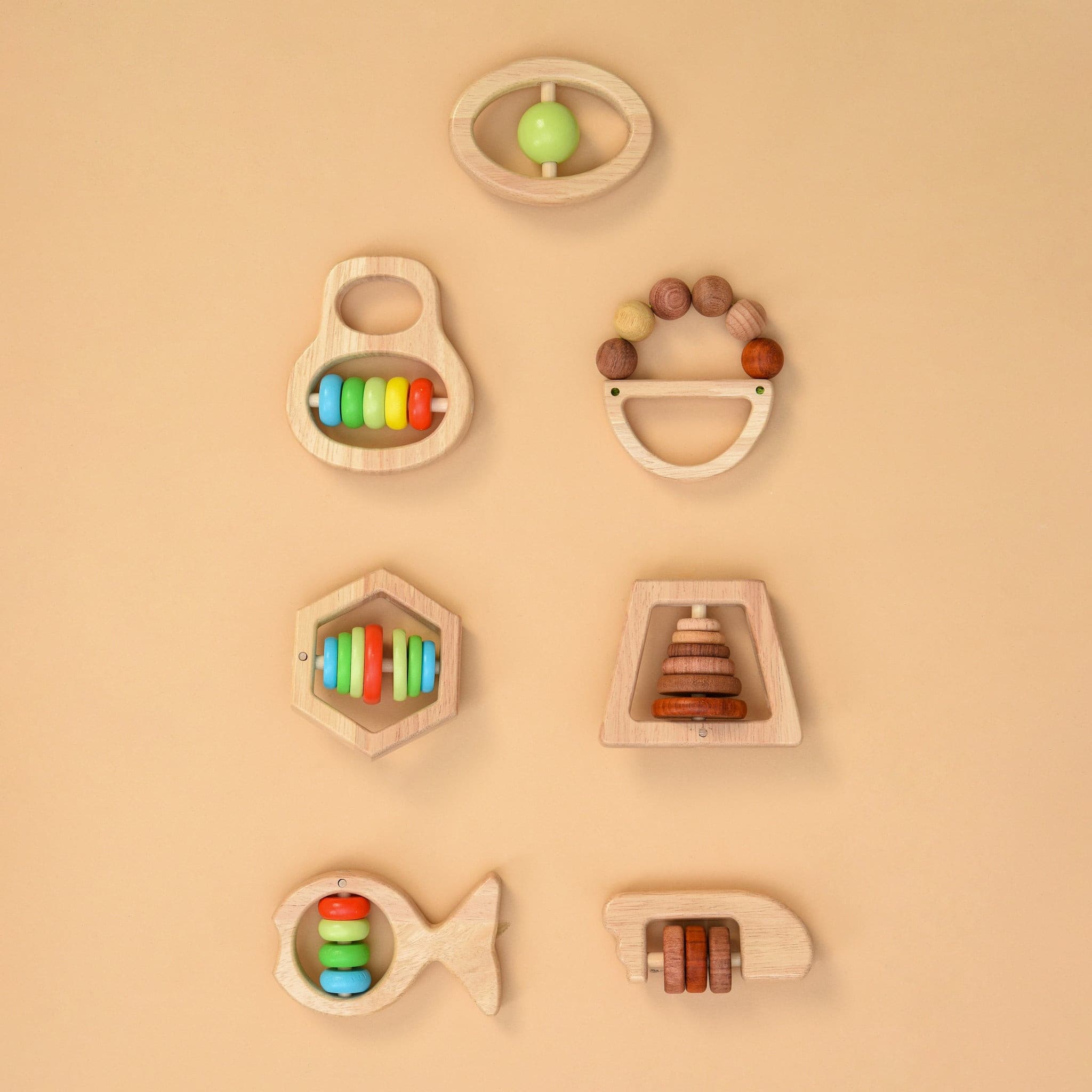 Natural Wooden Rattles | Sensory Play | Wooden Baby Rattles Australia ...