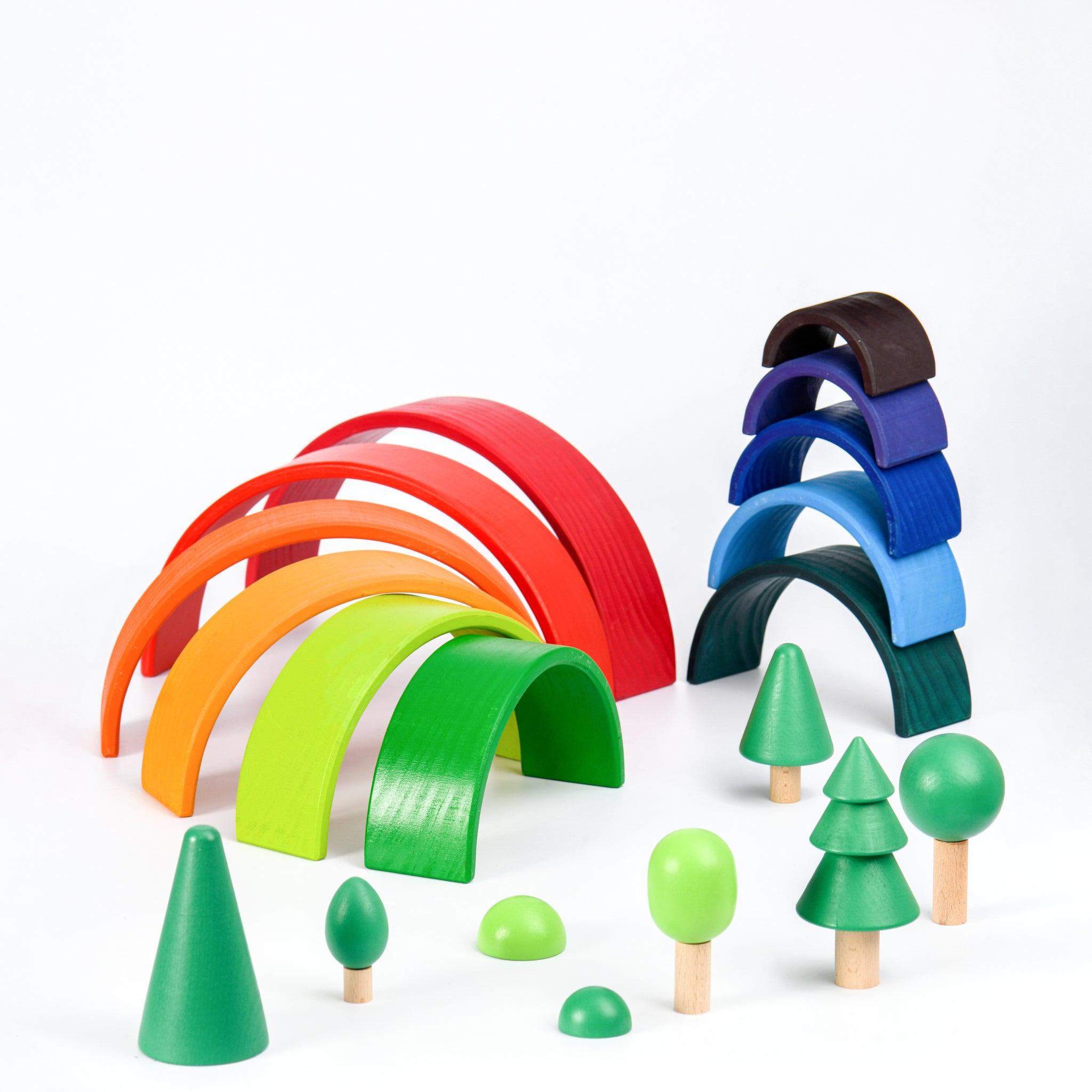 Rainbow Stacker & Forest Tree Combo – Melli's Kids
