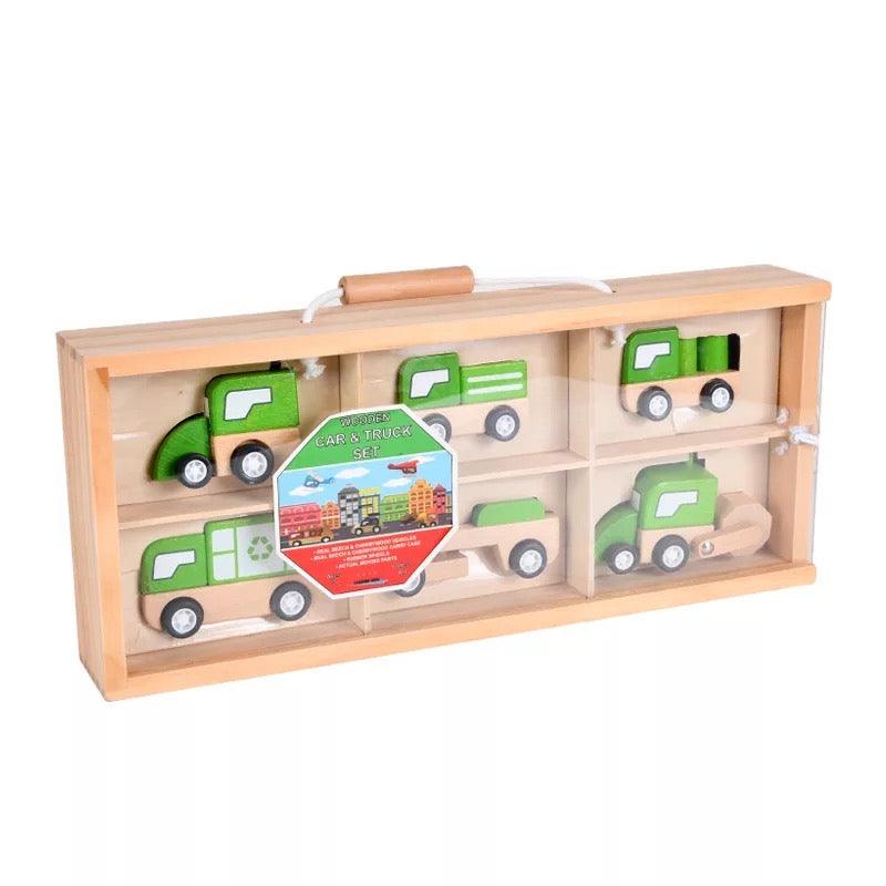 Wooden Vehicle Toy Set | 6PCS