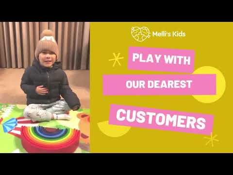 Melli's Kids Montessori Wooden Rainbow Stacker (12PCS - LARGE)